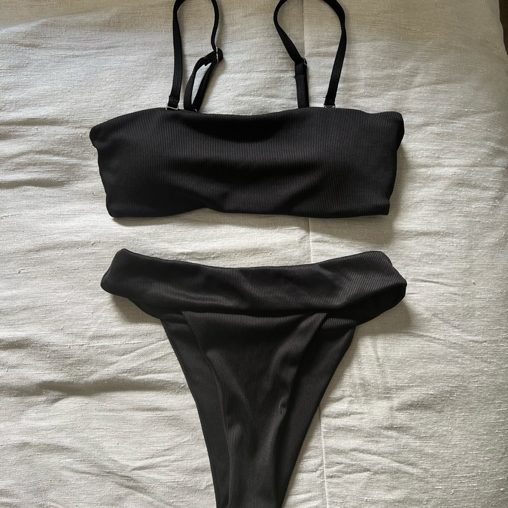 Never worn ZAFUL black high waisted bikini